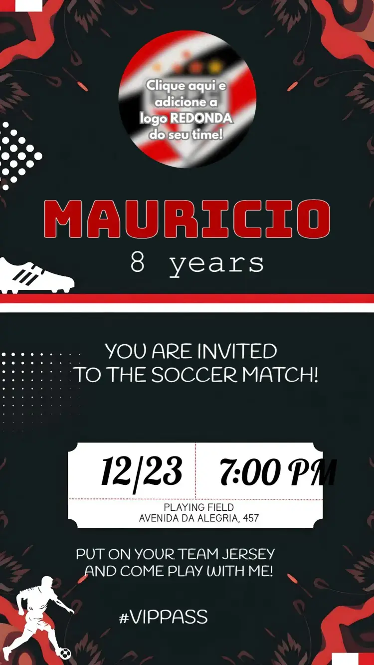 São Paulo Soccer invitation