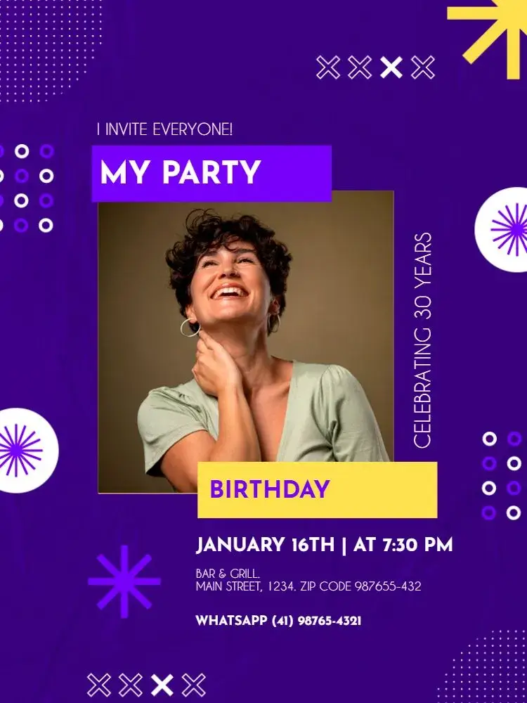 Female Adult With Photo Meeting invitation