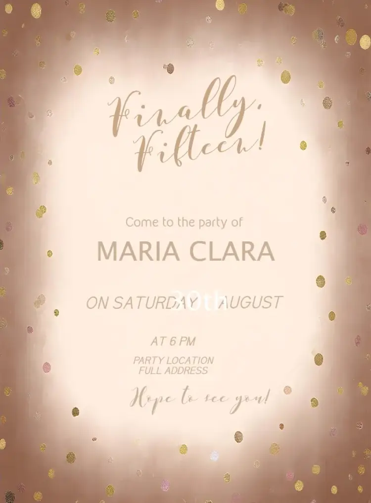 Finally Fifteen invitation