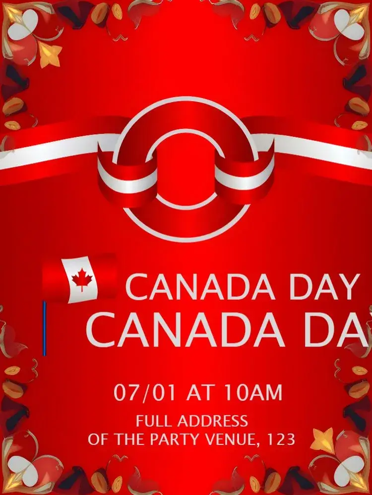 Canadian Canada Day invitation