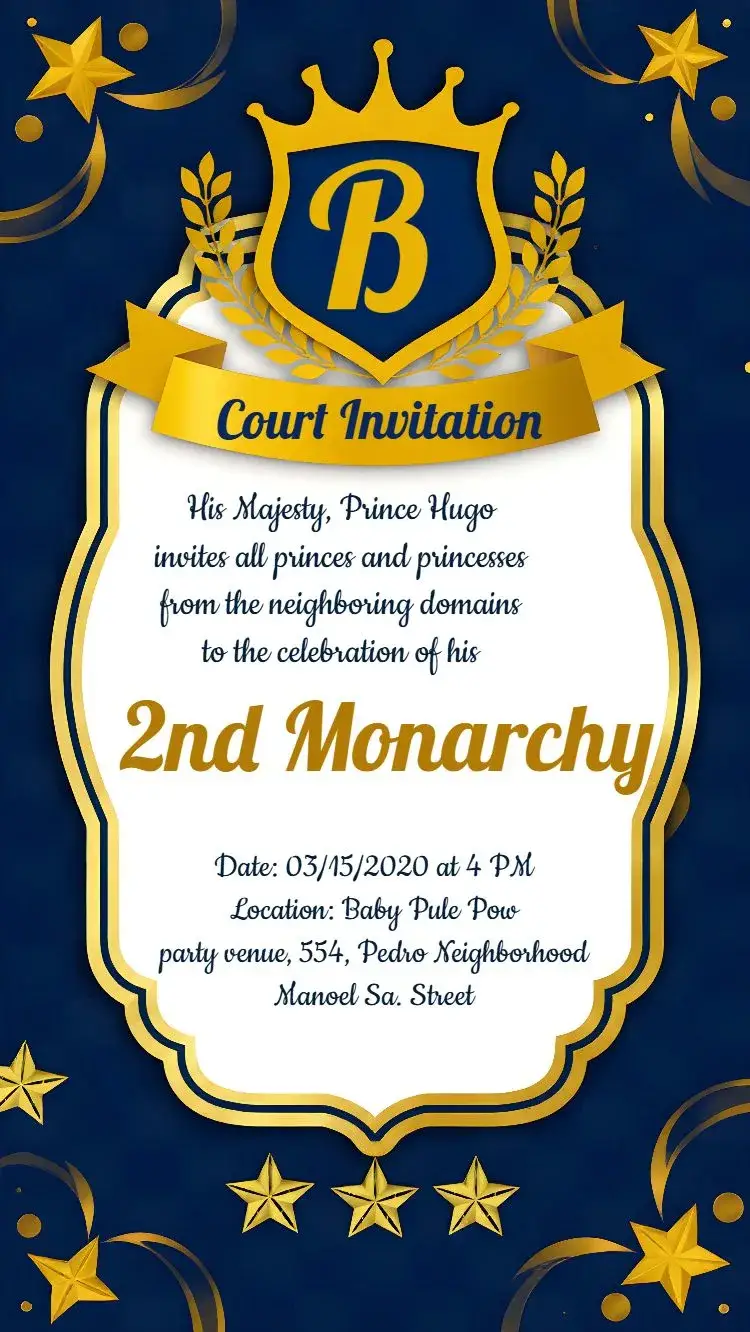 Prince Reign Royalty invitation