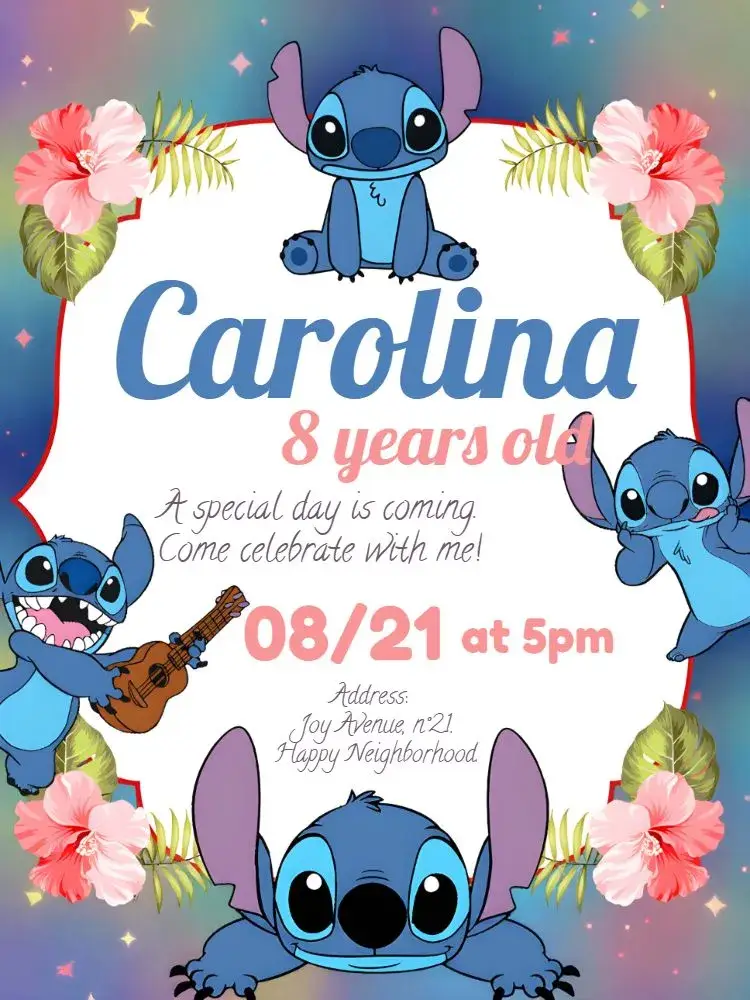 Stitch Beach invitation