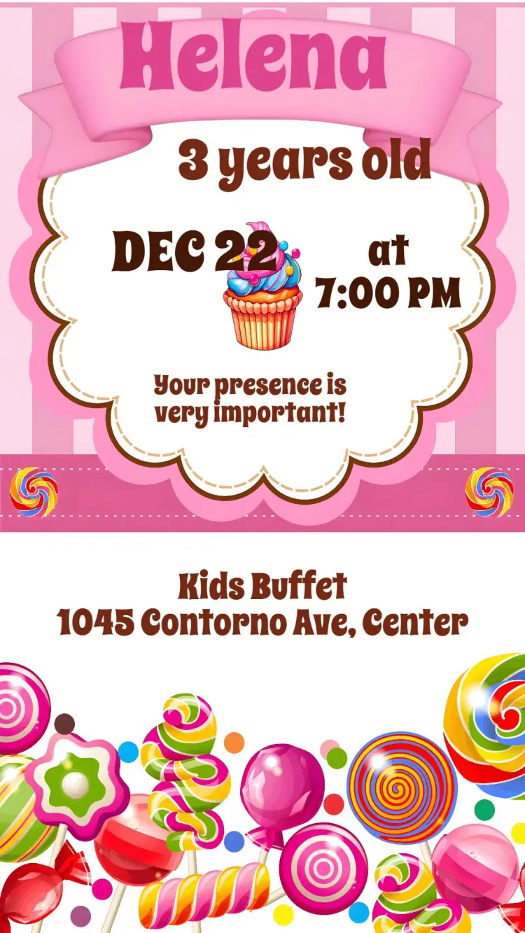 Sweet treats invitation