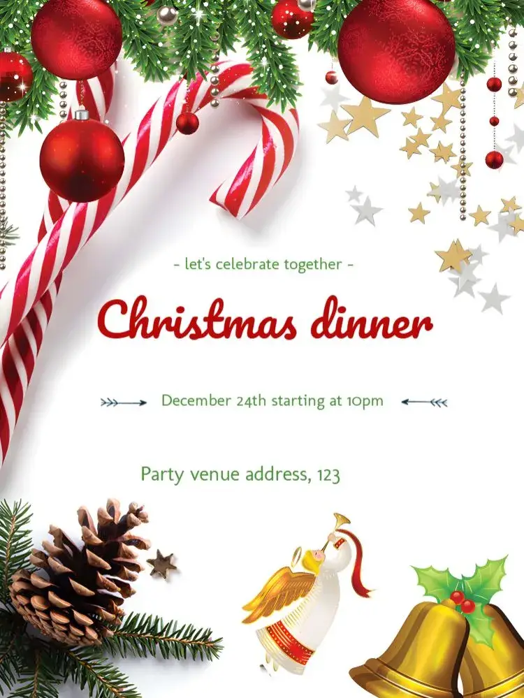 Christmas Dinner Gifts invitation