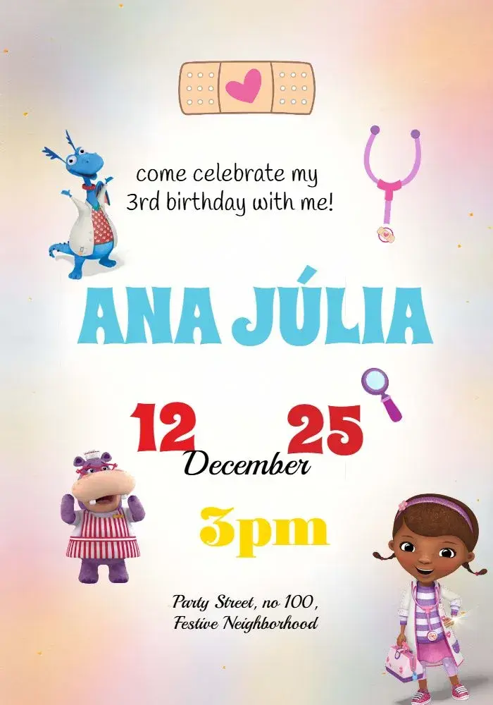 Children's - Doctor Toys invitation