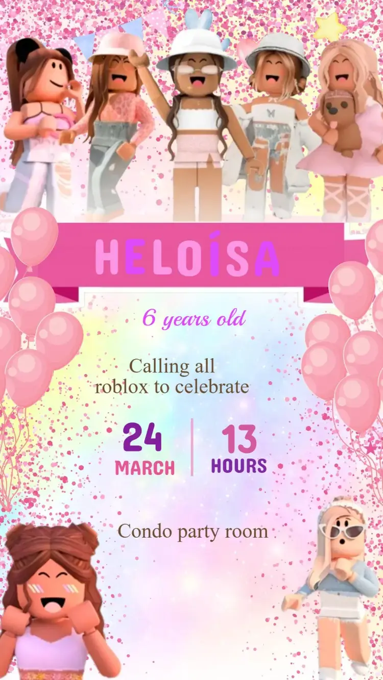 Roblox Birthday Invitation
