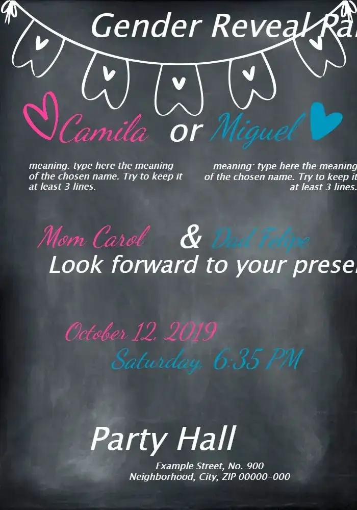Gender Reveal Boy Or Girl Black Tea Party