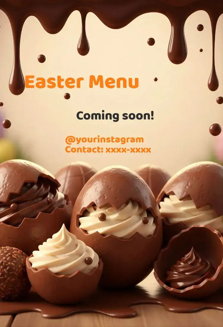 Invitation Easter Menu – Commemorative Dates theme colorful, floral, minimalist, vintage, fun, traditional