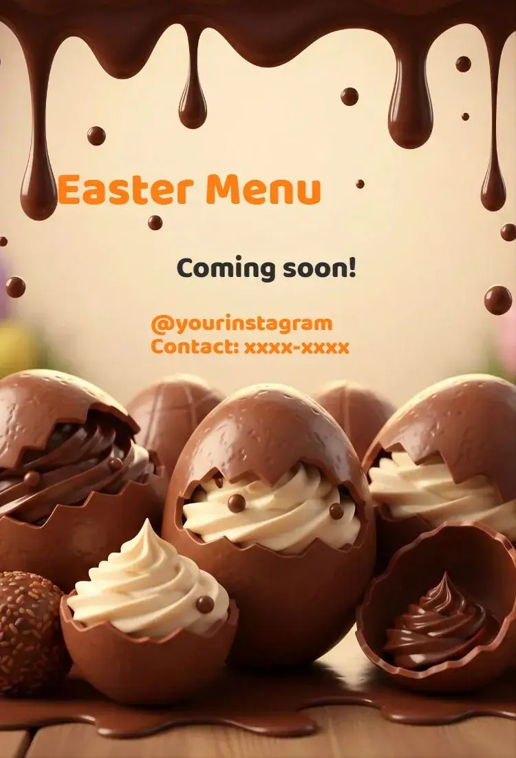 Easter Menu invitation