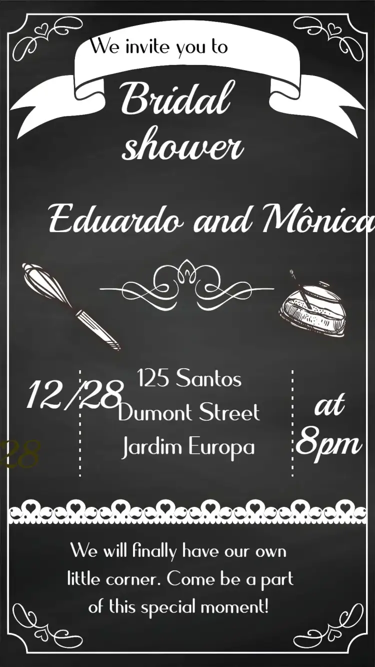 Invitation Bridal Shower – Bridal Shower theme modern, minimalist, floral, vintage, elegant
