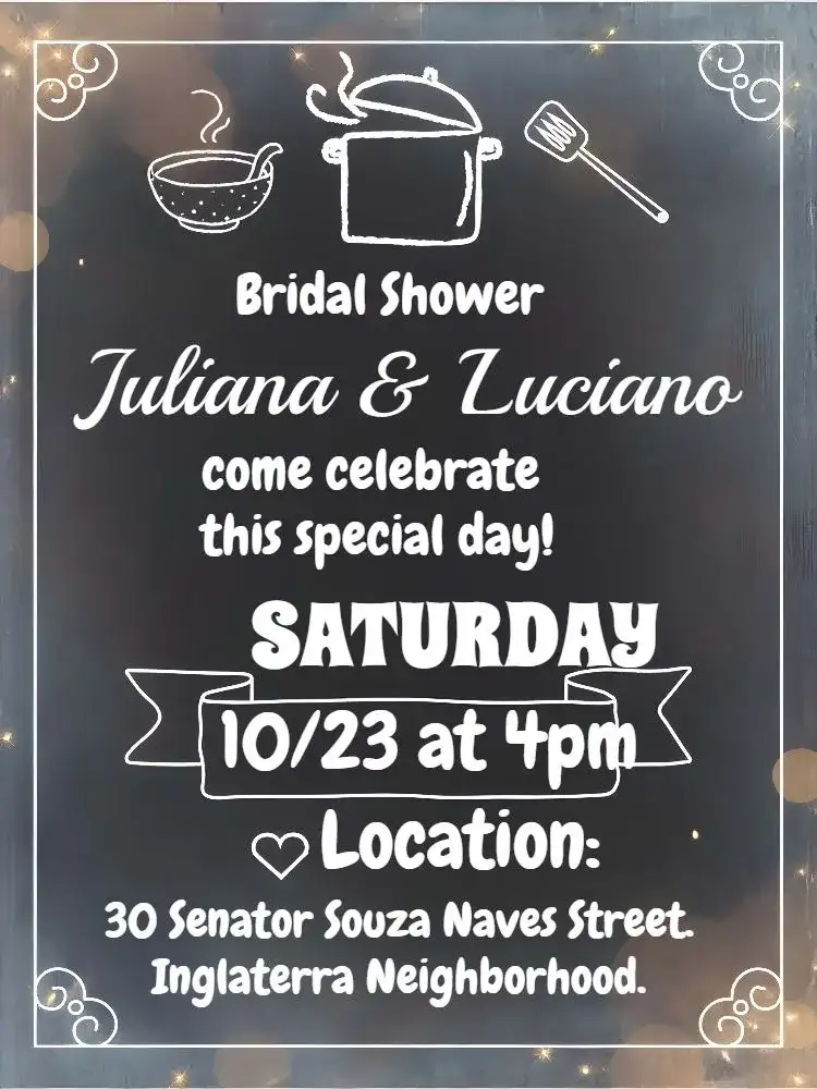 Bridal Shower White Chalkboard