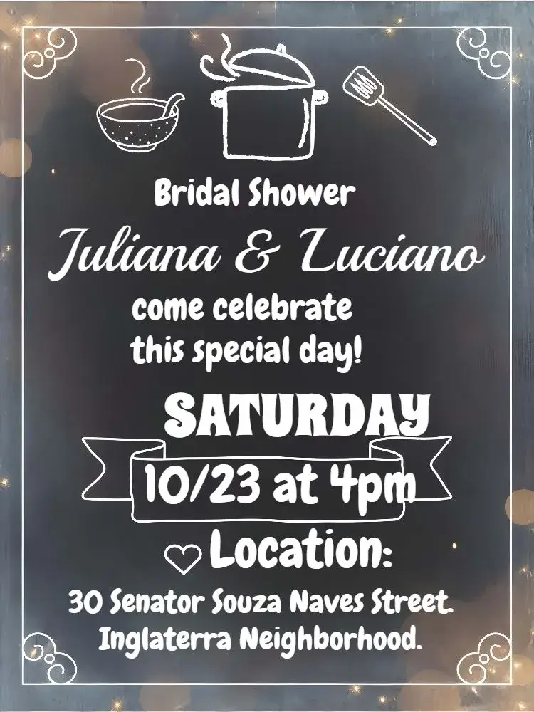 Bridal Shower White Chalkboard invitation
