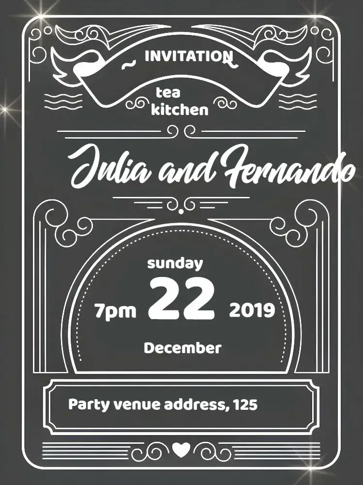 Bridal Shower - Chalkboard Pot invitation