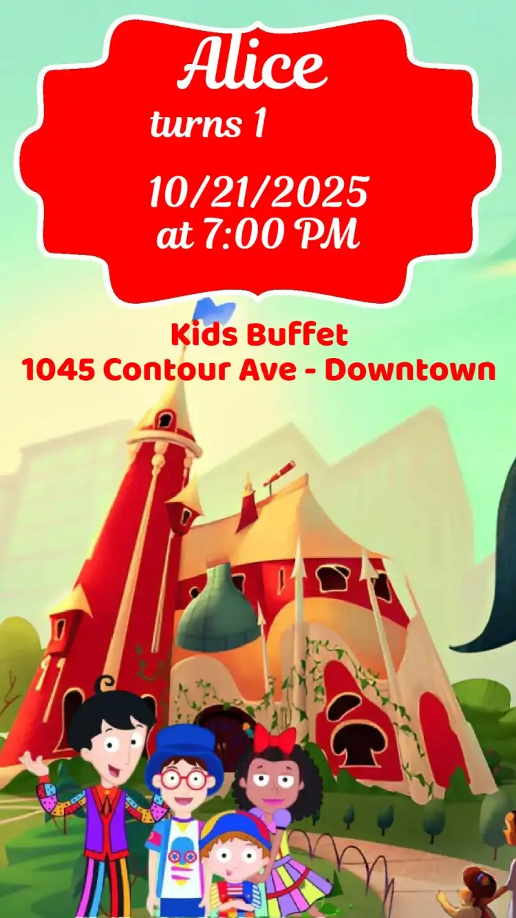 Invitation Castle Ra Tim Bum – Kids' Birthday Party theme colorful, playful, fantastic, childlike, fun