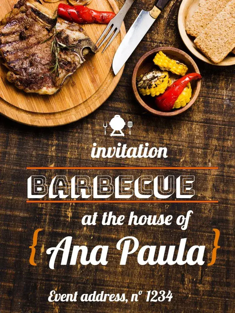 Adult Barbecue invitation