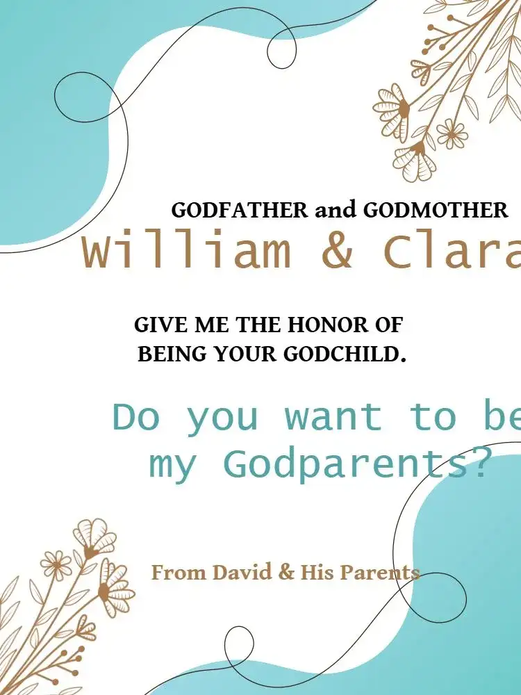 For Delicate Baby Boy Baptism Godparents