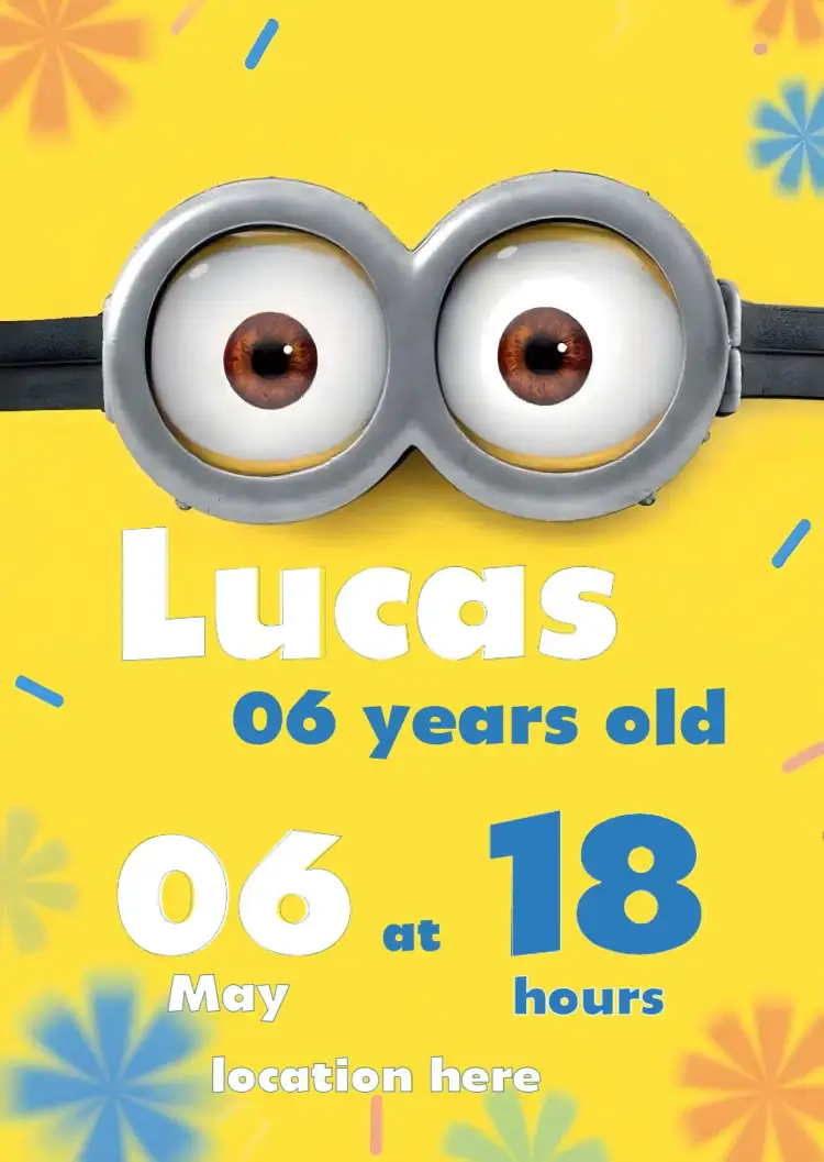Invitation Evil Minions – Most searched for theme fun, colorful, childish, themed, modern