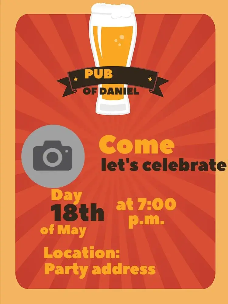 Invite Boteco Beer editable and customizable