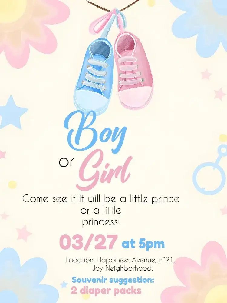 Sapatinhos Nuvem Gender Reveal