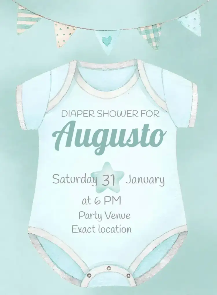 Baby Shower Watercolor Baby Clothes
