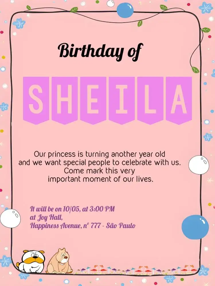 Invitation Dog Theme - Pink Girl – Most searched for theme cute, colorful, fun, childish, modern