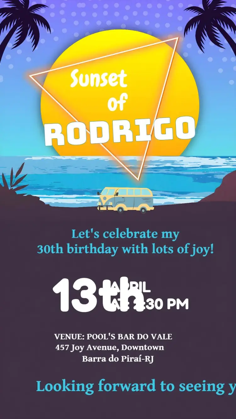 Invite Tardezinha editable and customizable