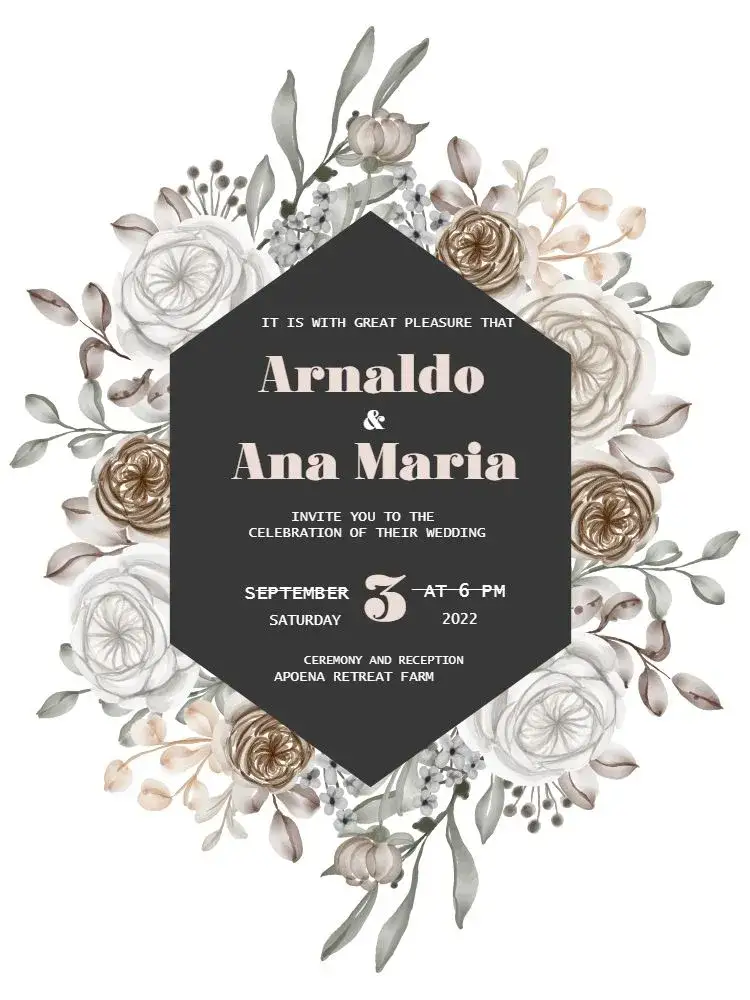 Invitation Rustic Wedding Celebration – Wedding theme rustic, floral, elegant, geometric, delicate, clear