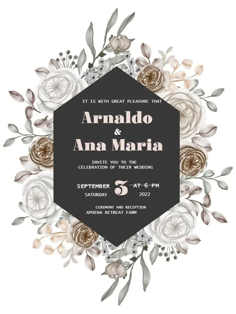 Rustic Wedding Celebration invitation