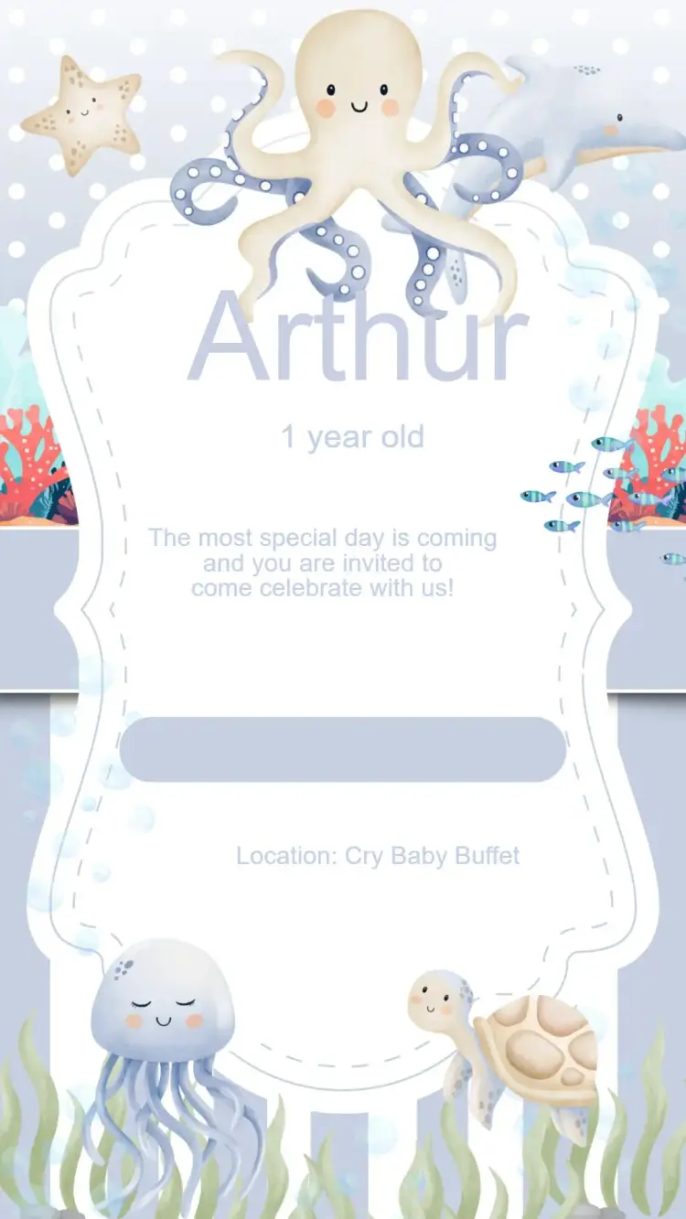 Under the Sea Birthday Invitation