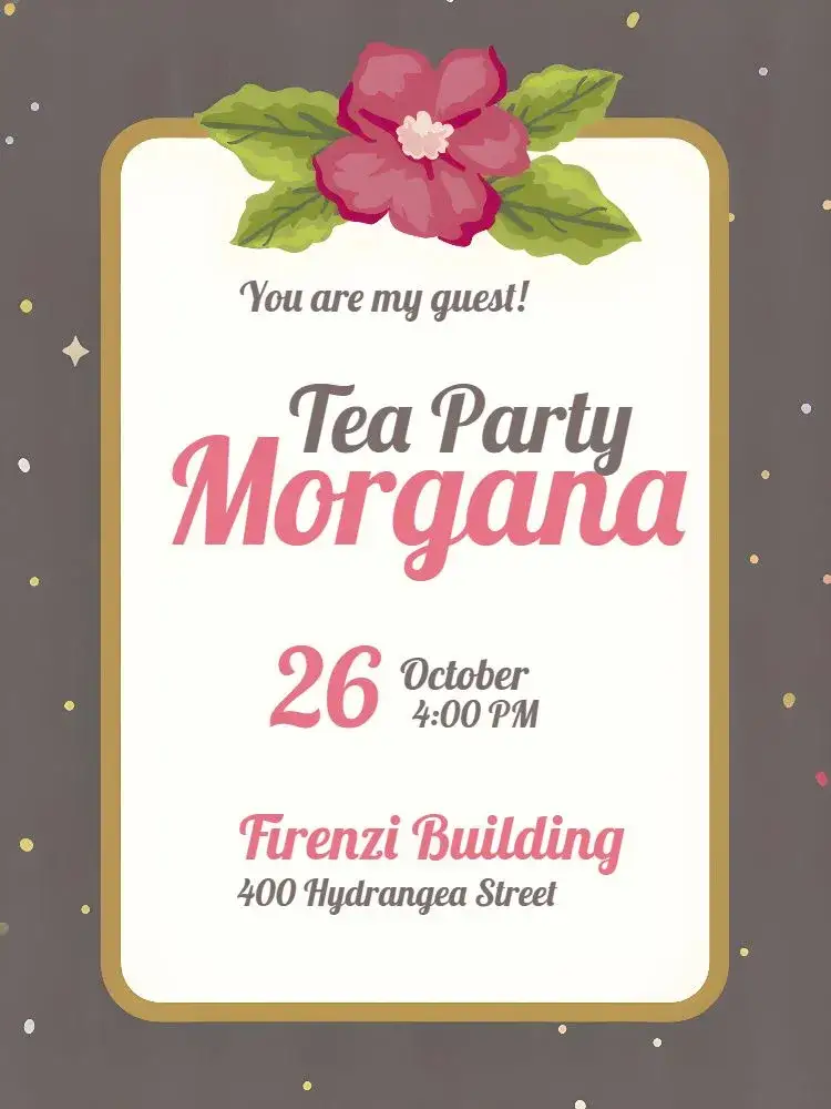 Invitation Bridal Tea Party Flowers Template – Bridal Shower theme floral, delicate, romantic, pink, modern