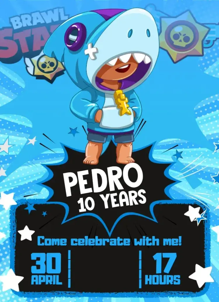 Brawl Stars Leon Shark invitation