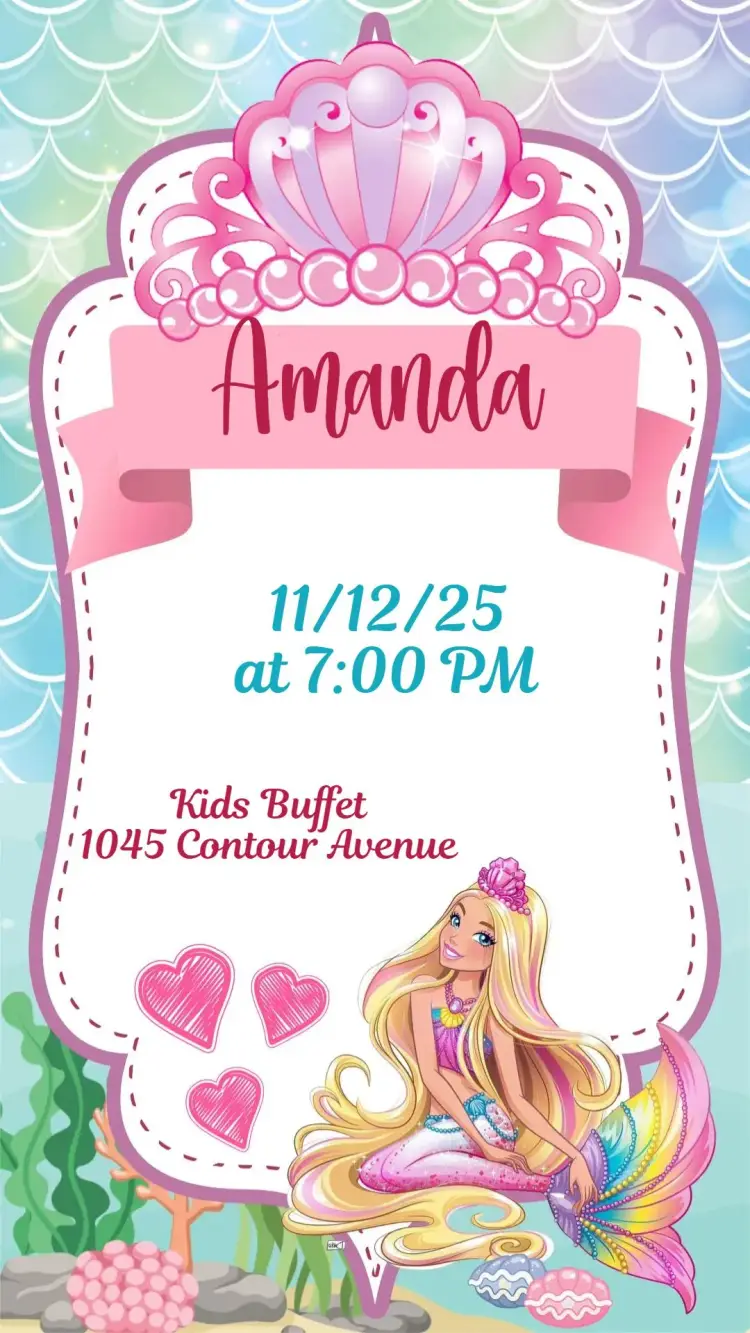 Barbie invitation