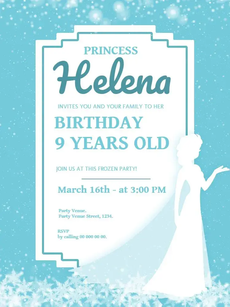 Frozen Whatsapp invitation