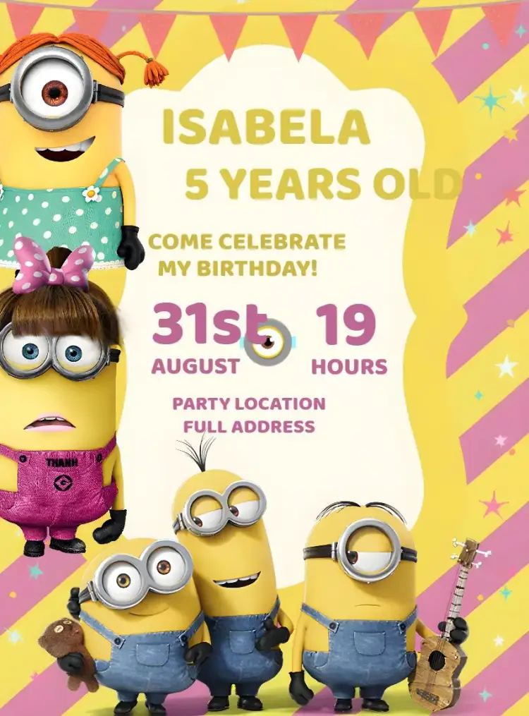 Evil Minions invitation