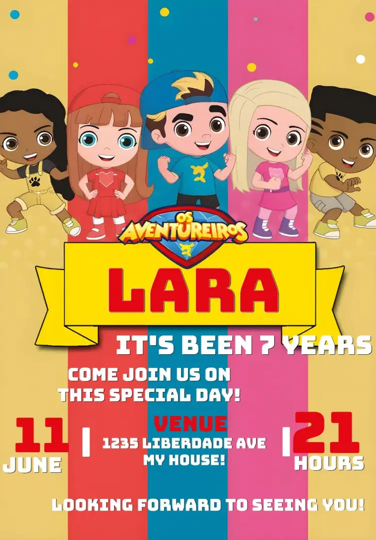 The Adventurers Adventuress invitation
