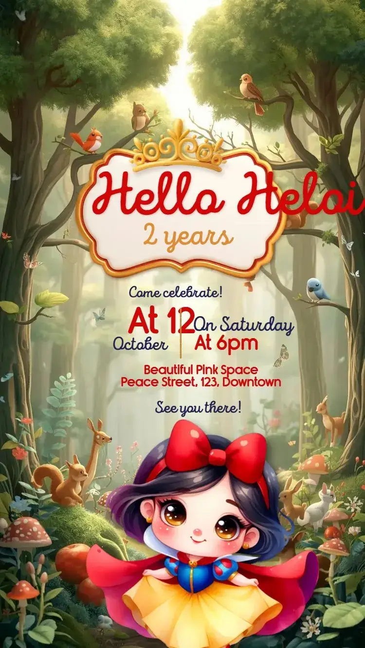 Snow White invitation