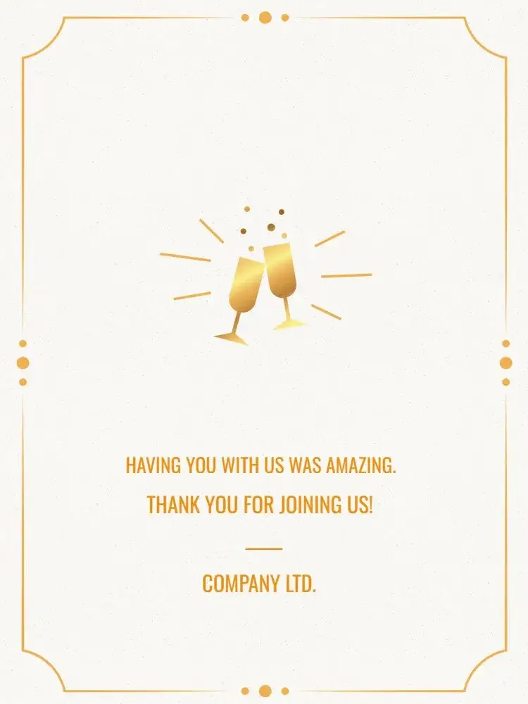 Thank You Card For Elegant Clear Participation invitation