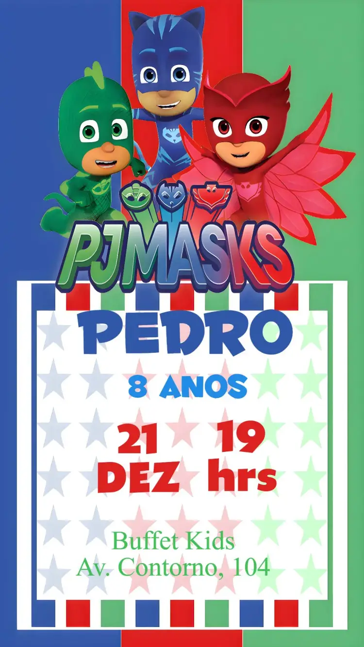 PJ Masks invitation