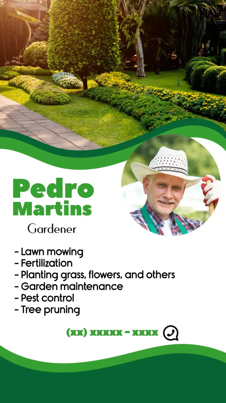 Gardener Care Business Card invitation