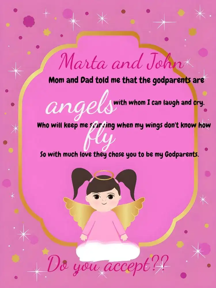 For Godparents Little White Angel
