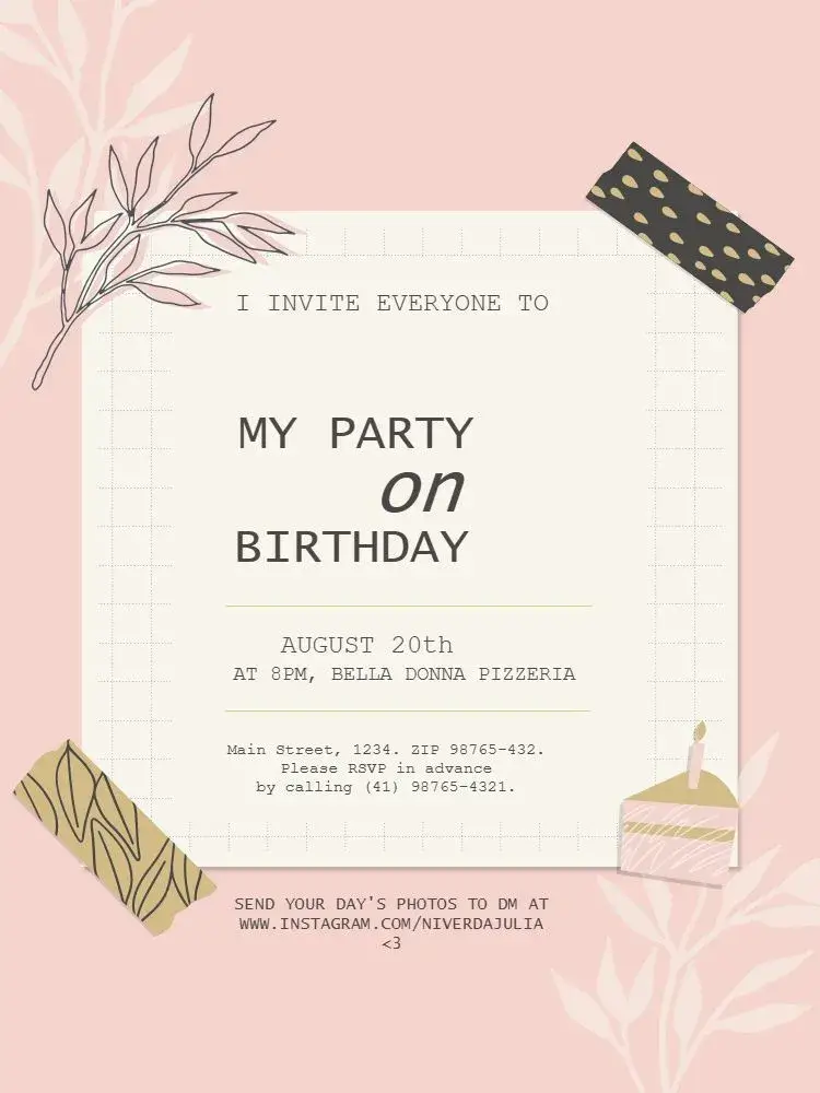 For Stylish Female Girl invitation