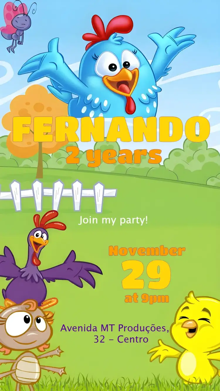 Invitation Little Chick – Most searched for theme colorful, fun, childish, themed, cheerful, playful