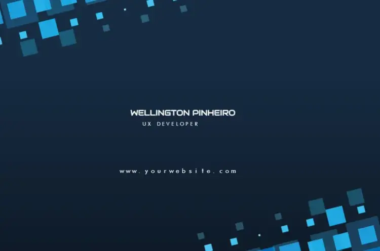 Front Efficiency Blue Card invitation