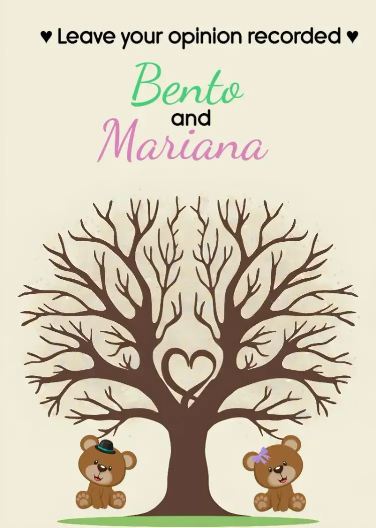 Invitation Fingerprint Tree Gender Reveal – Gender Reveal theme colorful, fun, cute, interactive, modern