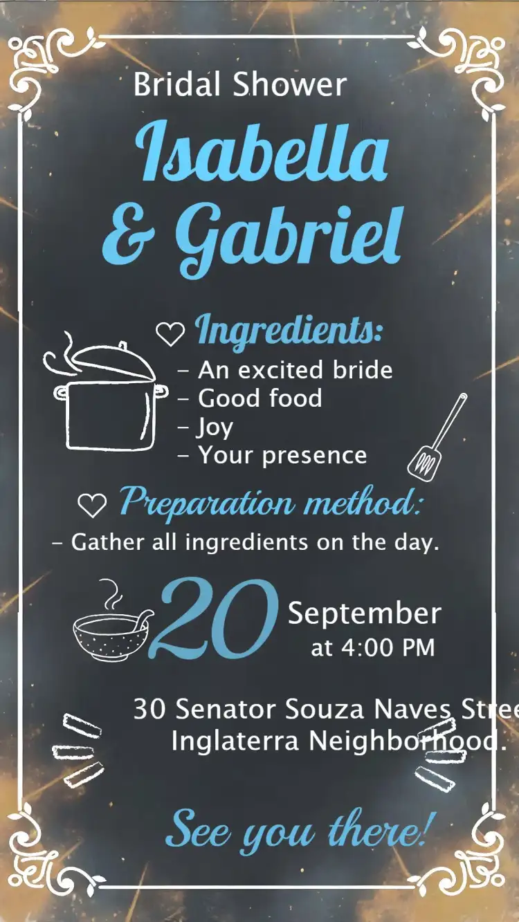 Bridal Shower Chalkboard Blackboard Chalk