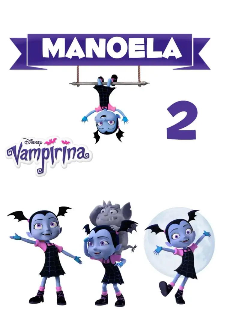 Invitation Top Vampirina Lilac Cake Topper – Cake topper theme Purple, Lilac, Fun, Childish, Modern, Themed