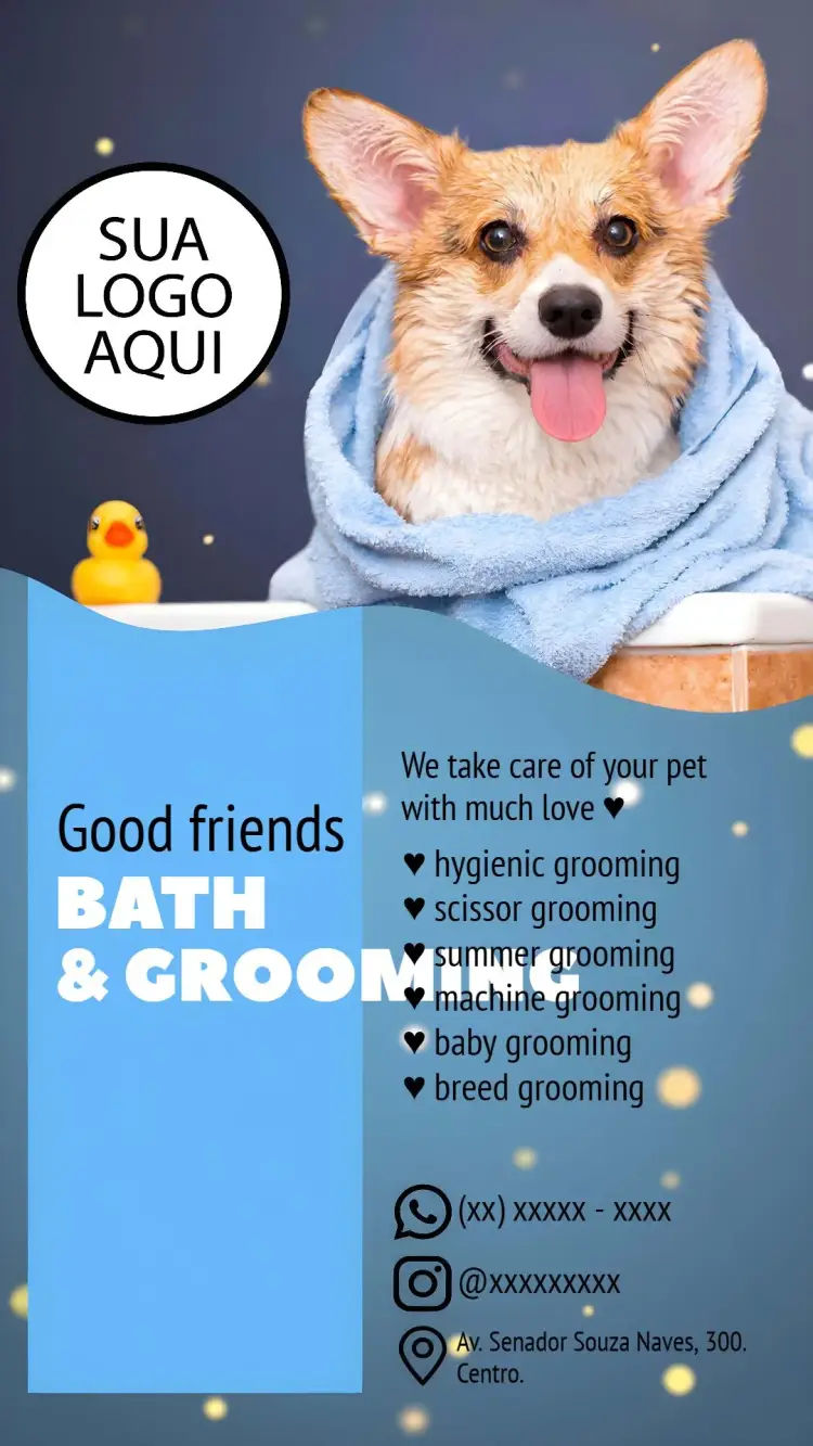 Business Card Bath And Grooming Care invitation