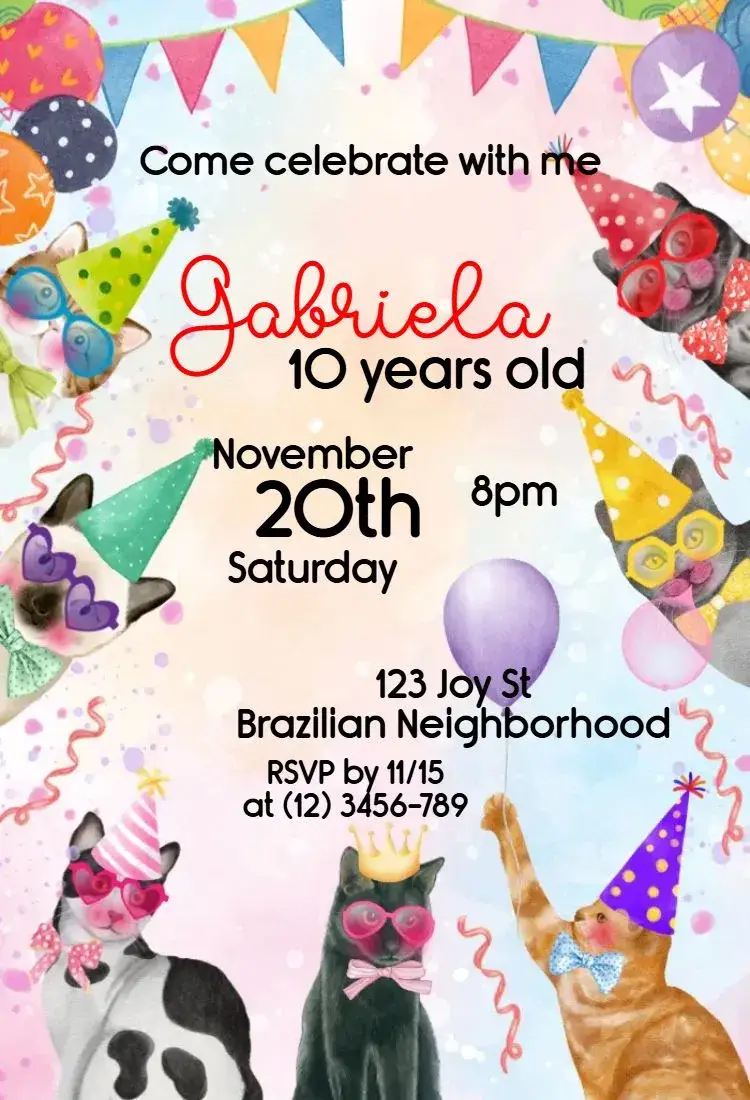 Kittens invitation