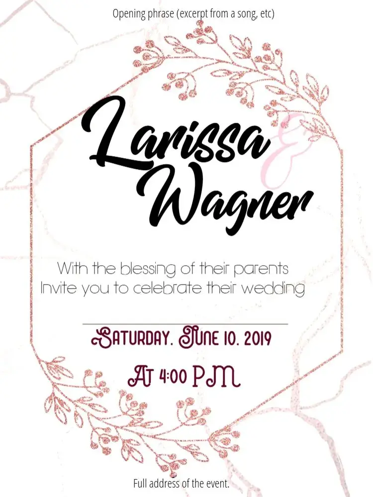 Floral Flowers Wedding invitation