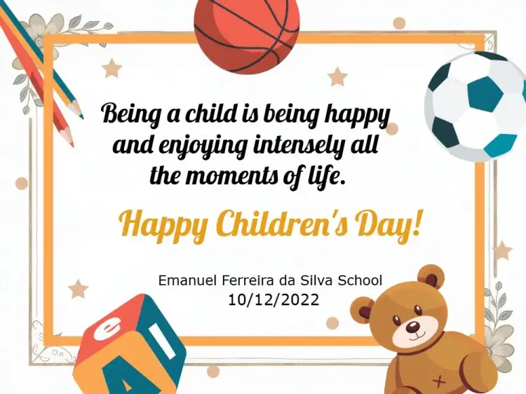 Invitation Children's Day Celebration Card – Commemorative Dates theme colorful, playful, fun, childish, trendy